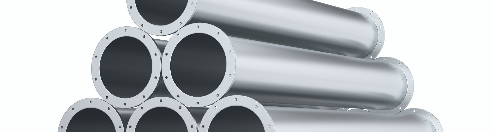 Metal pipes ready for inspection