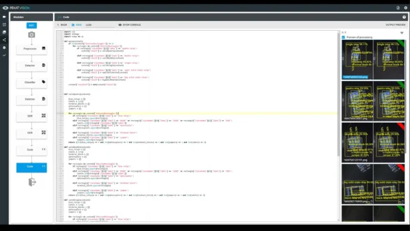 Code module screen