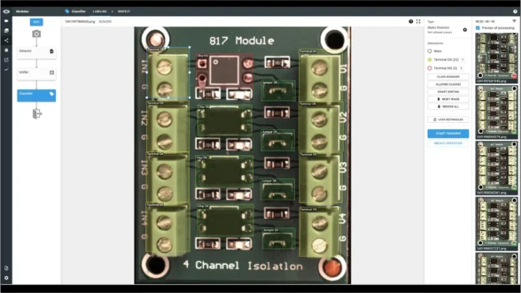 Deep learning Classifier module screen