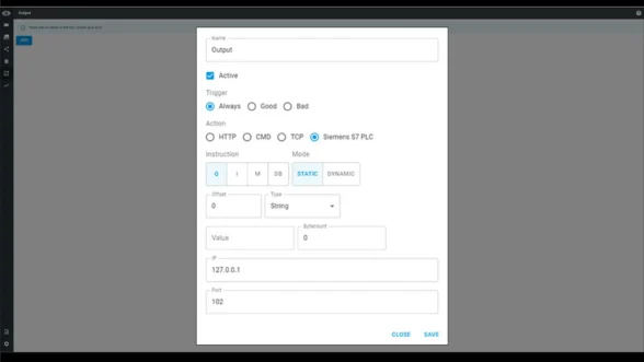 Output Feature Screen