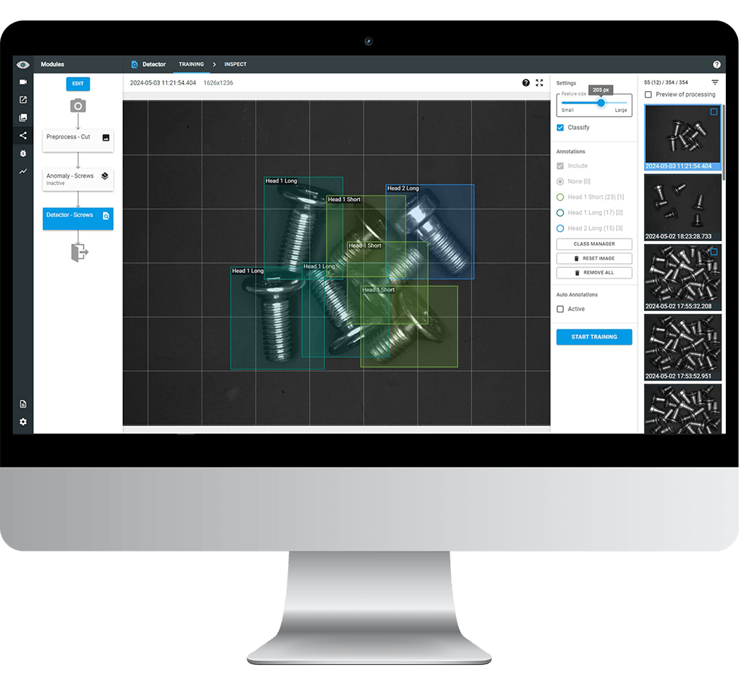 Deep learning PEKAT VISION Detector module with Classification