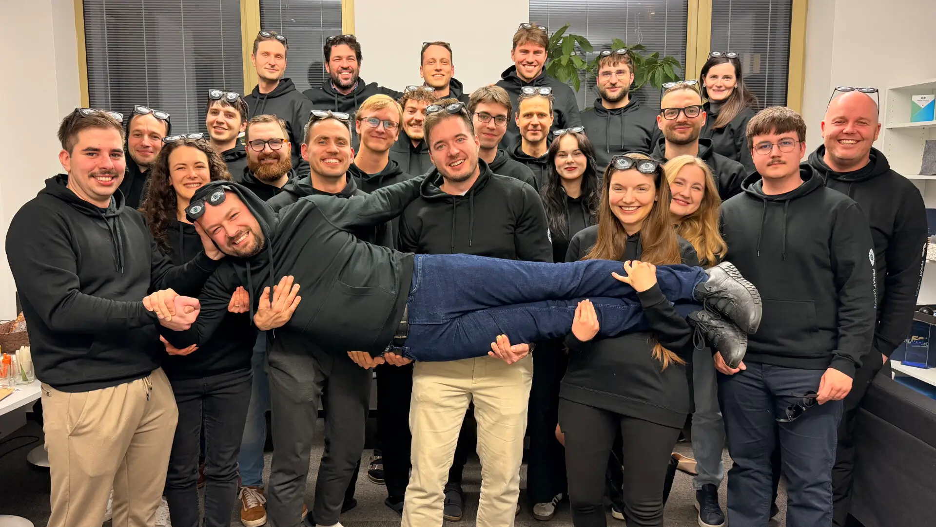 The PEKAT VISON Team with Peter in the front