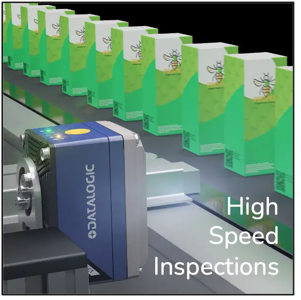 P2x and P3x Smart Cameras for Packaging Inspections at high speeds